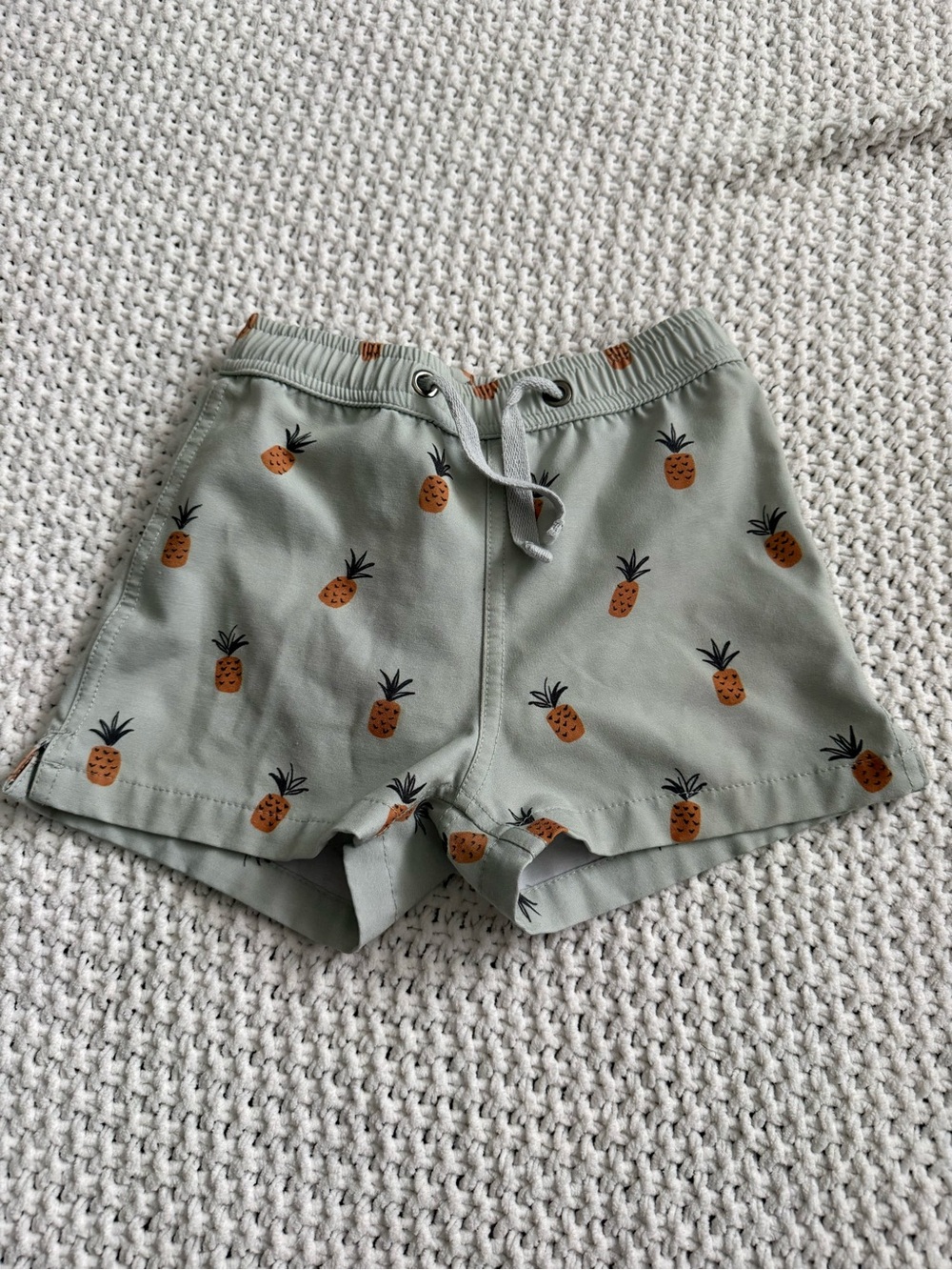 Rylee & Cru Pineapple Swim Trunks Swimsuit Board Shorts Size 12-18M Infant